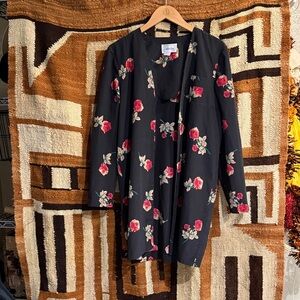 Vintage Moody Floral Black Blazer